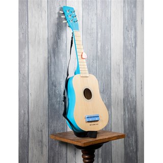 Toy guitar deluxe - natural/blue